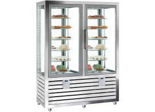Vitrina frigorifica verticala dubla, pentru cofetarie, profesionala, 848 lt, 138*62*186 cm