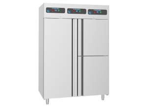 Dulap frigorific/congelator vertical inox, FRENOX dublu compartimentat, 1400 lt