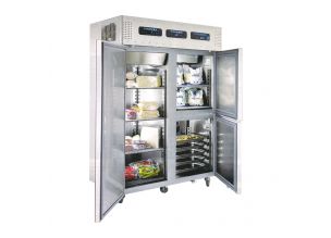 Dulap frigorific/congelator vertical inox, FRENOX dublu compartimentat, 1400 lt