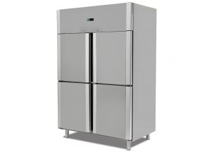 Dulap congelator vertical inox cu 4 usi, 1400 lt