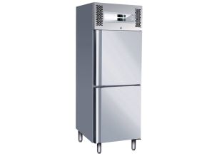 Dulap frigorific/congelator vertical inox, dublu compartimentat, 237+237 lt