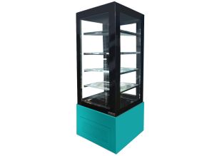 Vitrina frigorifica verticala pentru cofetarie - RAL5018-TURCOAZ
