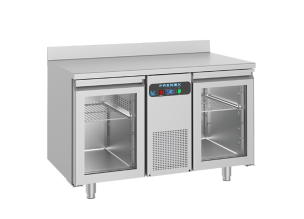 Masa congelare FRENOX, profesionala, inox, 2 usi din sticla, 250 lt, 130*60*85 cm