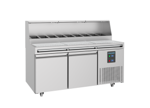 Masa rece preparare pizza FRENOX, profesionala, inox, 2 usi, 460 lt, 178*85*133 cm