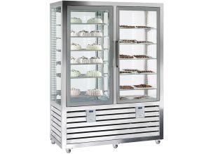 Vitrina congelare / refrigerare verticala pentru cofetarie gelaterie 1082 lt