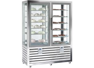 Vitrina congelare / refrigerare verticala, pentru cofetarie gelaterie, profesionala, 848 lt, 138*62*186 cm